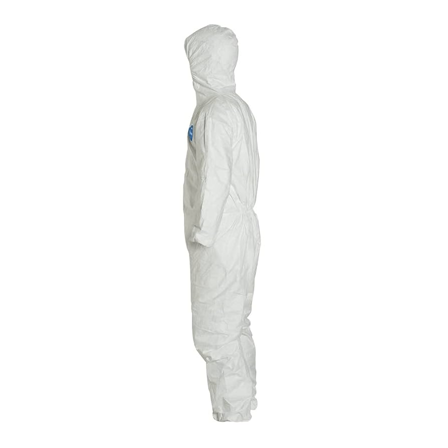 【melted butter】SWAN COVERALL&BONNET 0-3m DuPont Tyvek 400 TY127S TAA Compliant Disposable Protective